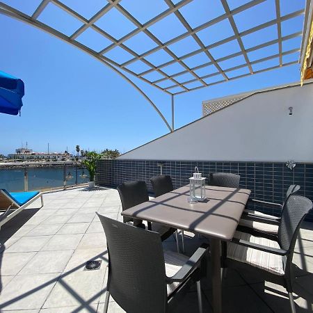 Billy'S Beachfront Apartment With Pool Access Puerto De Mogan Dış mekan fotoğraf