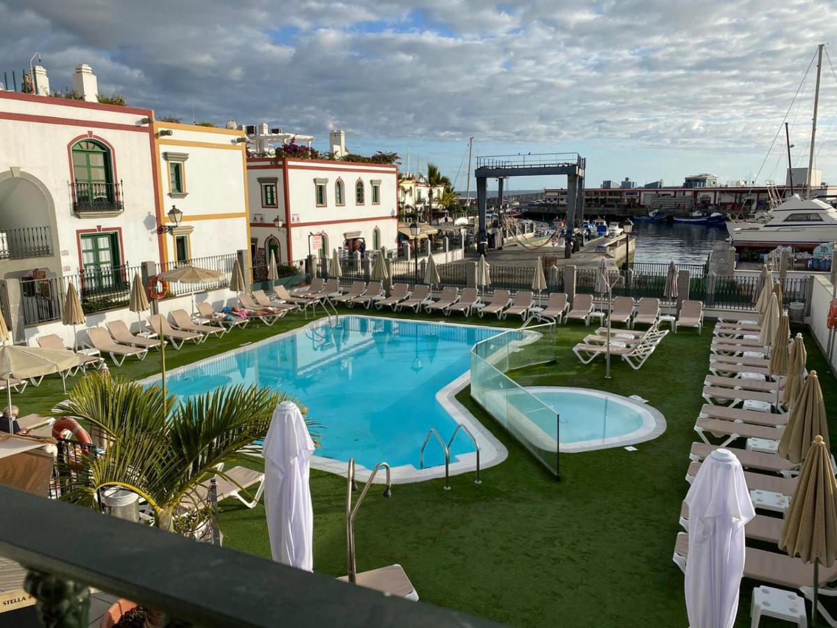 Billy'S Beachfront Apartment With Pool Access Puerto De Mogan Dış mekan fotoğraf